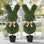 36" Artificial Boxwood Rabbit Topiary Tree  (set Of 2)