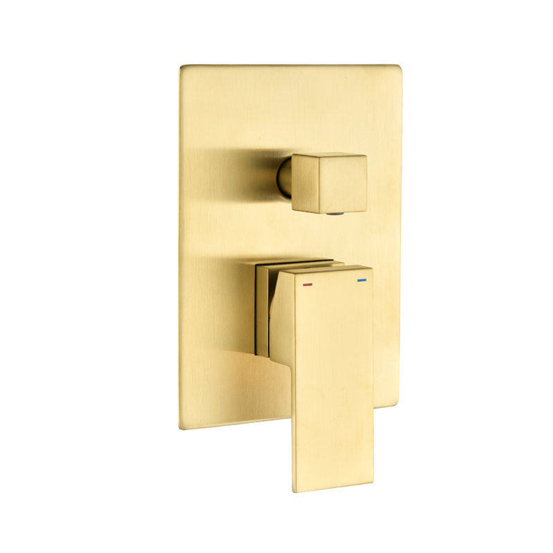 Système de douche de plafond de couleur dorée - Douche naturelle et douchette de 12 po avec douchette autonettoyante en laiton pour douches autonettoyantes, conforme aux normes de tuyau American Standard selon Sensation