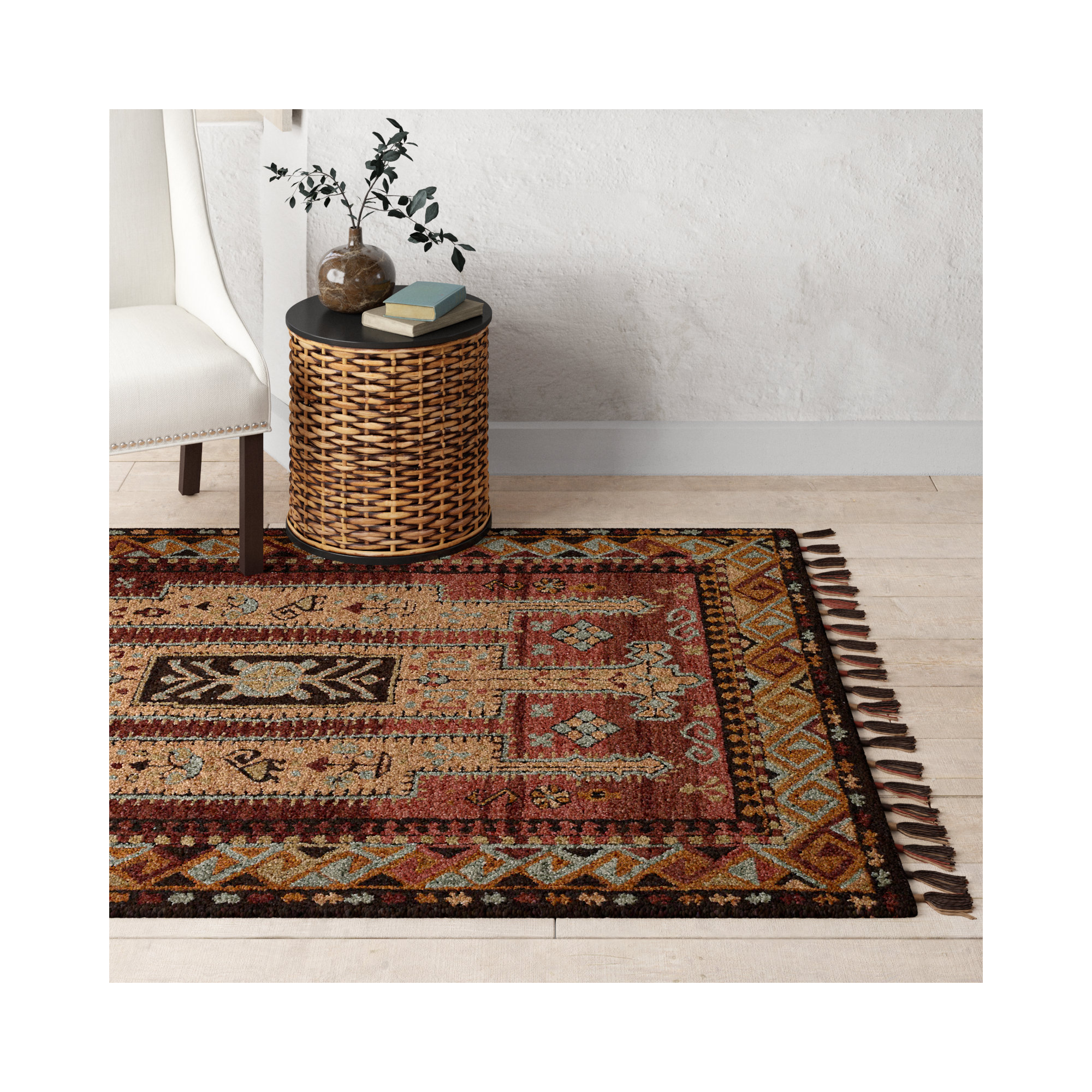 Valeta Handmade Wool Rug, Rectangle 7'6" x 9'6"