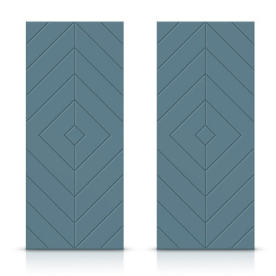Panelled Manufactured Wood Double Sliding Closet Doors