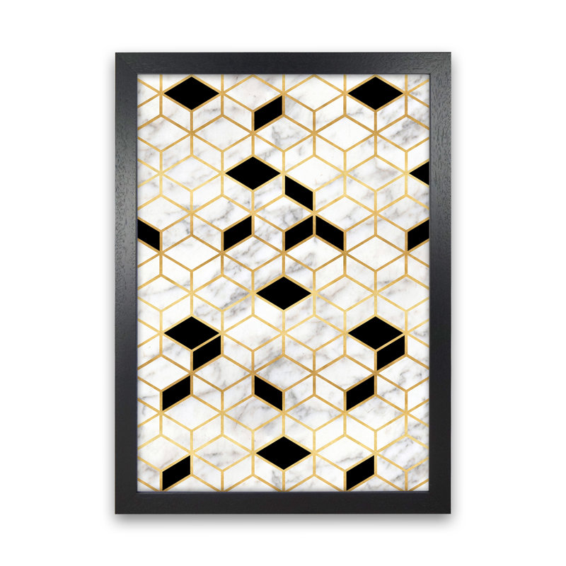 Marble Cubes - Print, Black Framed, 46cm H x 34cm W x 3cm D
