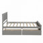 Lit plateforme avec rangement, 2 tiroirs avec roulettes-1897205750