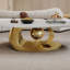 Coffee Table with Sculptural Stainless Steel Base-718361529