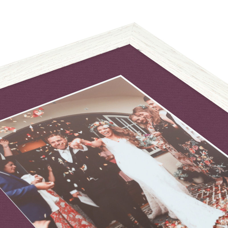 Cadre pour photo simple 14 po x 14 po en bois mat, Rubis