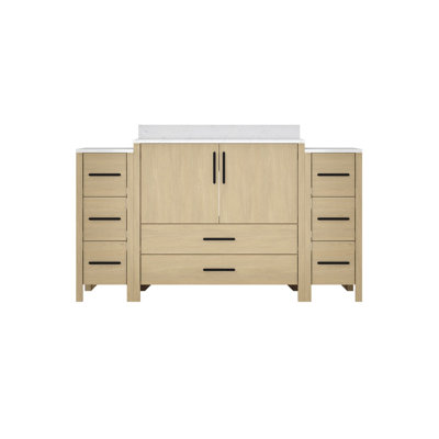 60"W×22"D×34"H Single Sink Bathroom Vanity Cabinet