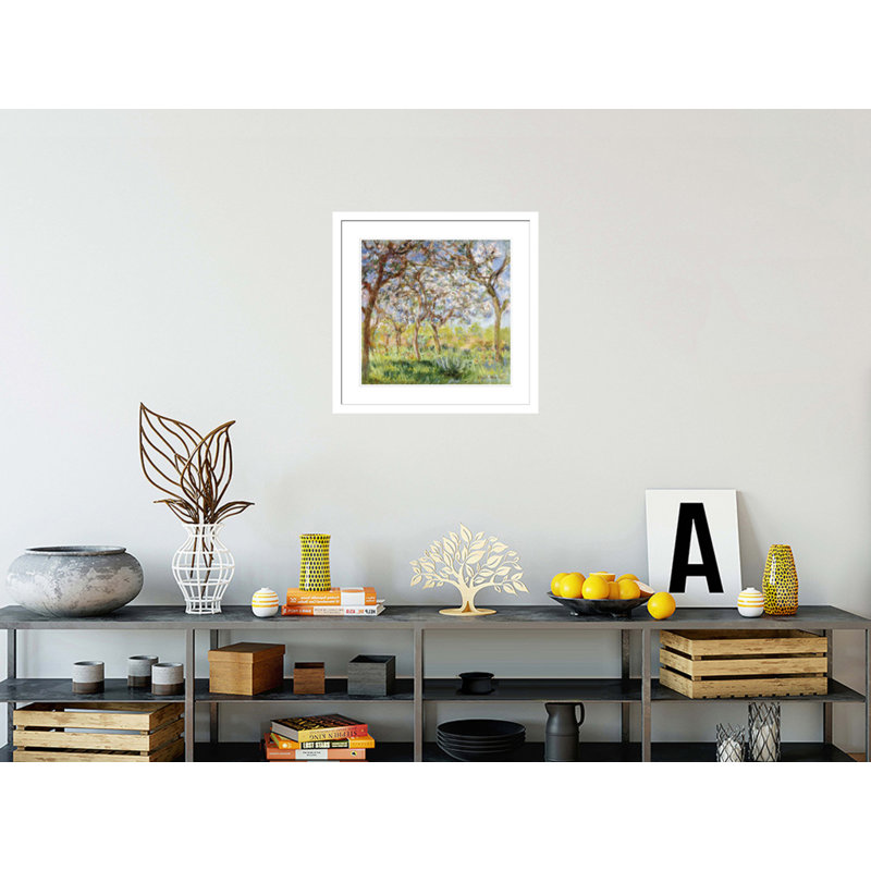 «Spring at Giverny» par Claude Monet, impression giclée encadrée, H 23,5 po x l 24 po