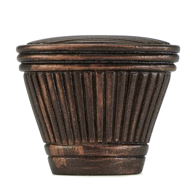 Oxford knob; Antique Brass finish, Bronze