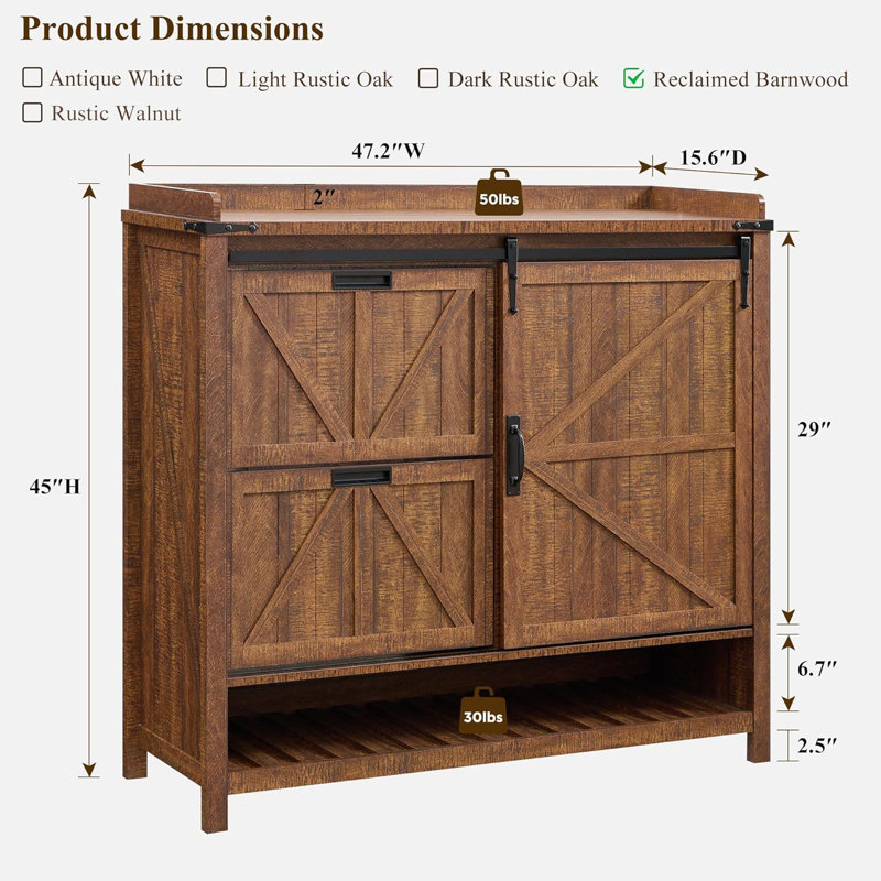 Armoire de rangement pour chaussures Farmhouse 2, Brun