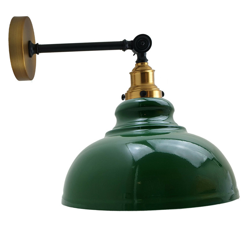 Hyannis Swing Arm Sconce, Green, Gold