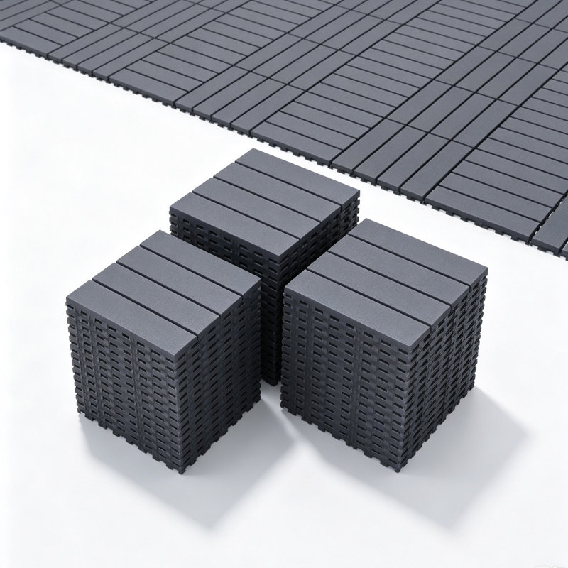44pcs Interlocking Patio Deck Tiles, Outdoor Waterproof Plastic Flooring
