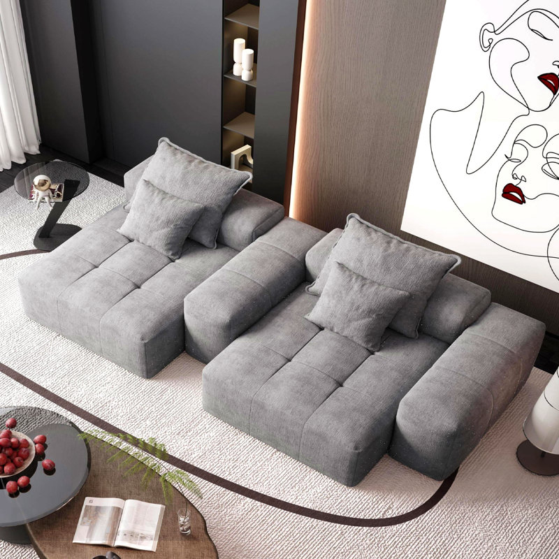 Canapé modulaire surdimensionné Modern, Gris