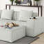 118" U-Shaped Cloud Sectional Sofa Plush Corduroy 5-Seater Compression Sofa with 2 Footrests, No Assembly Required-1616717149