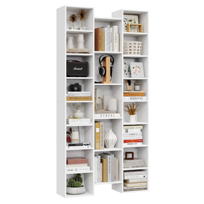 Beetner 71.3''H 8-Tier Cube Bookcase, Media Storage Shelves (Adjustable Shelves)