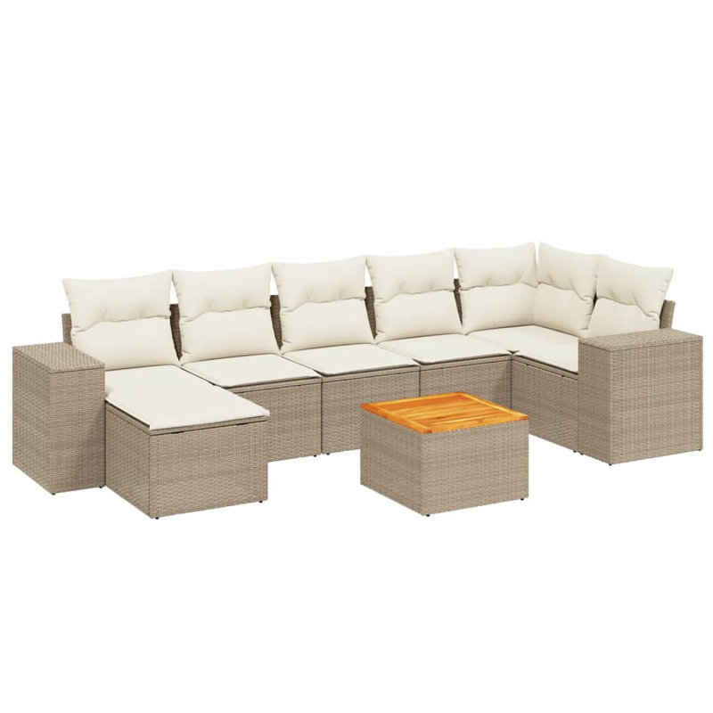 Vidaxl Garden Sofa Set PE Rattan