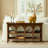 Savana Farmhouse 56'' W Arched Solid Wood Console Table with Adjustable Shelves-78750951