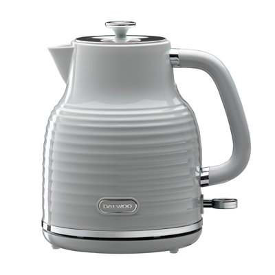 Daewoo Sienna Jug Kettle 1.7 Litre Cordless 360° Base 3KW Rapid Boil Grey Cream