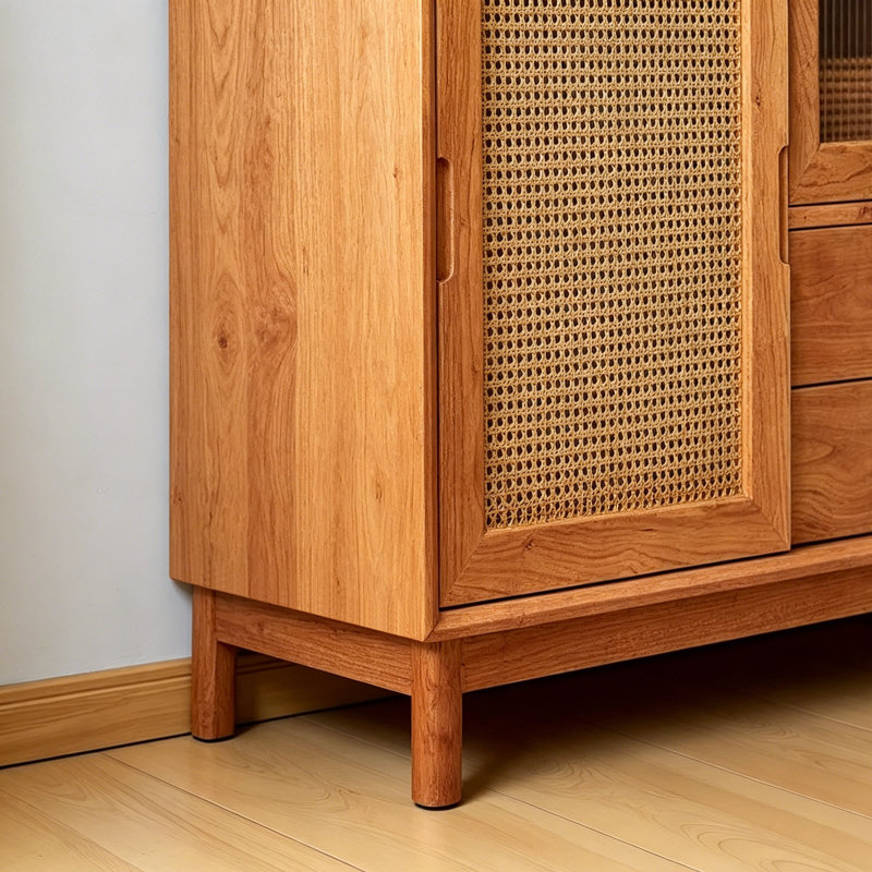 Petite commode décorative en cerisier, 33.85 cm H x 31.49 cm W x 15.74 cm D