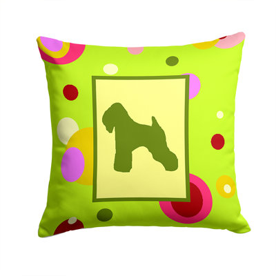 Wheaten Terrier Polka Dots Outdoor Throw Pillow