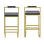 Ensemble de 2 tabourets de bar avec dossier et repose-pieds, chaises de salle à manger rembourrées en velours pour îlot de cuisine (sans table)-270379634-270379644