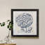 Indigo floral sur lin III - Toile encadrée de qualité supérieure - Toile encadrée de qualité supérieure - reproduction de cadre photo-2080362191-2080313904-2143341345