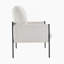 Chaise d'appoint moderne, fauteuil confortable avec coussin amovible, fauteuil de coiffeuse avec accoudoirs en bois pour le salon, la chambre à coucher, blanc