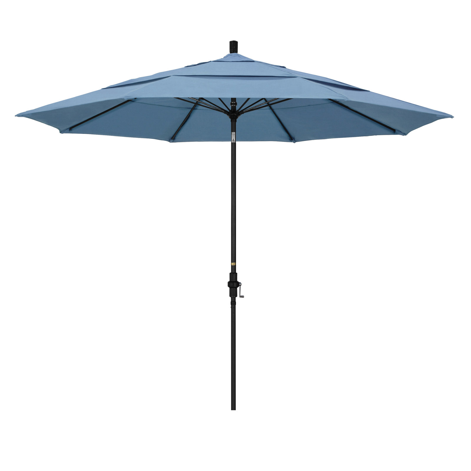 Brent 132'' Sunbrella® Outdoor Umbrella, Canvas Air Blue Sunbrella® Canvas