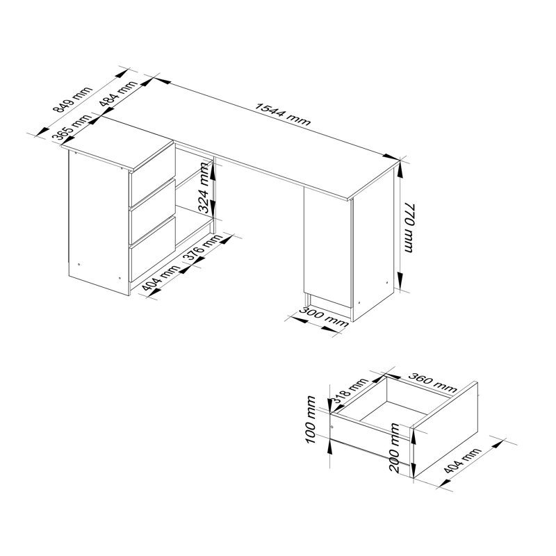 Arimo L-Shaped Desk