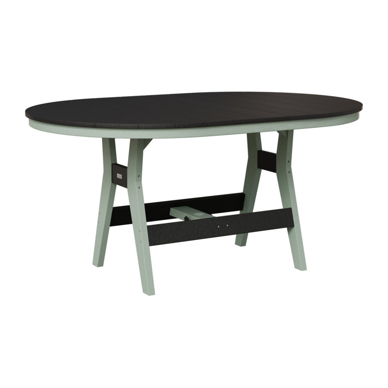 Table de bar berlinoise Berlin, Noir, 38.87" H x 64" W x 44" D, Écume de mer, écume de mer