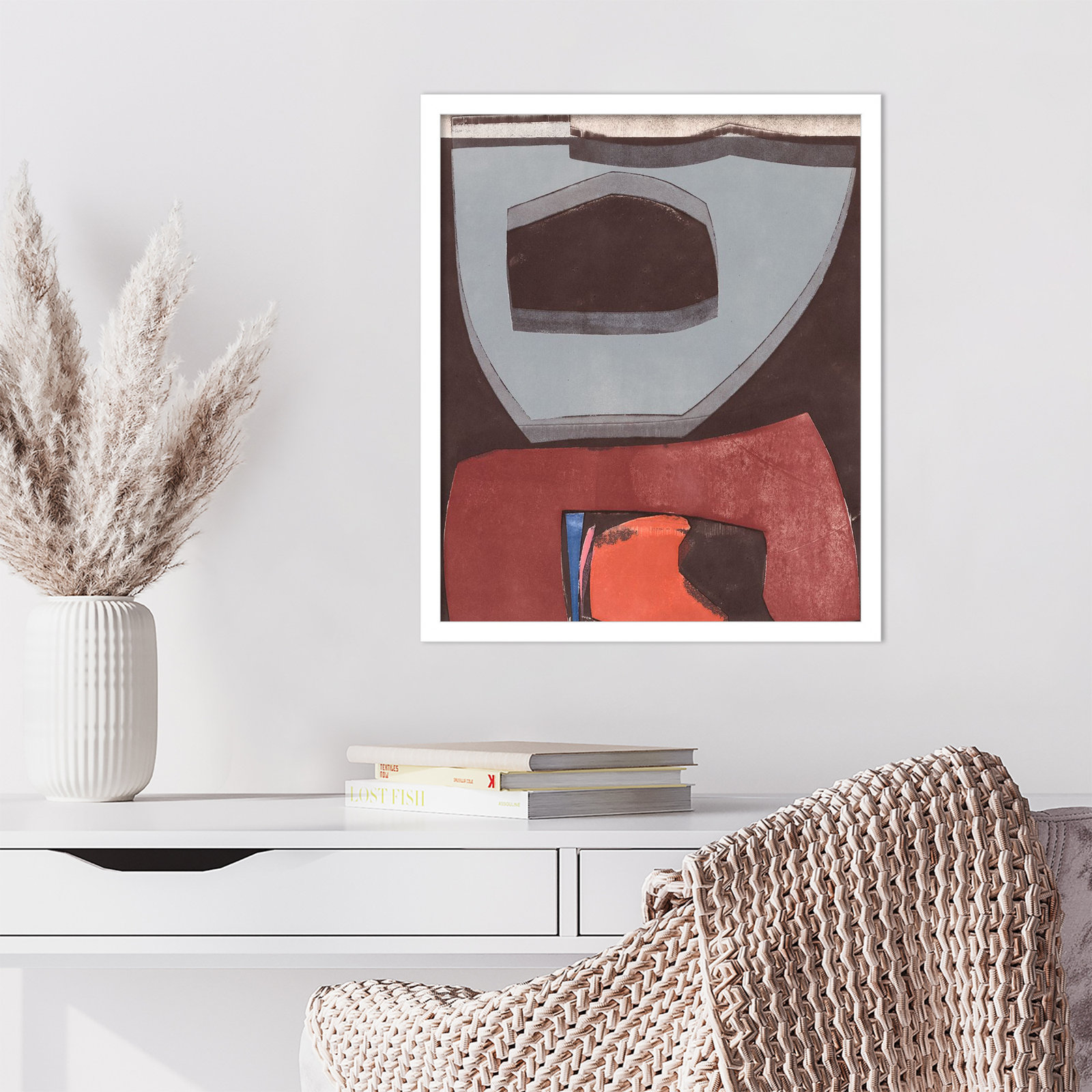 Solano "Istanbul 12" Print by Rob Delamater, 21" H x 18" W, White