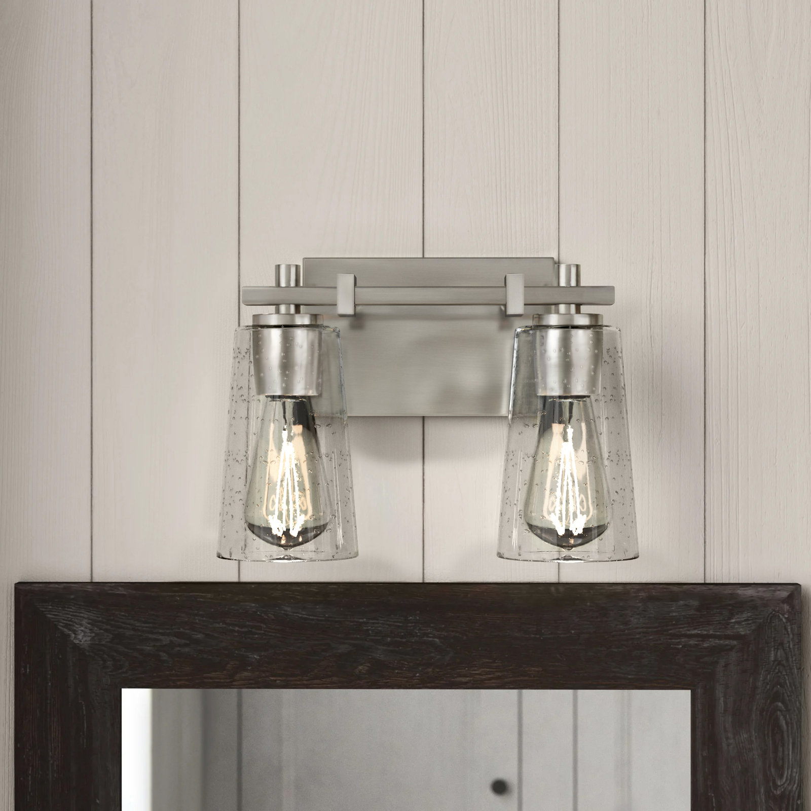Noland 2-Light Vanity Light, Satin Nickel
