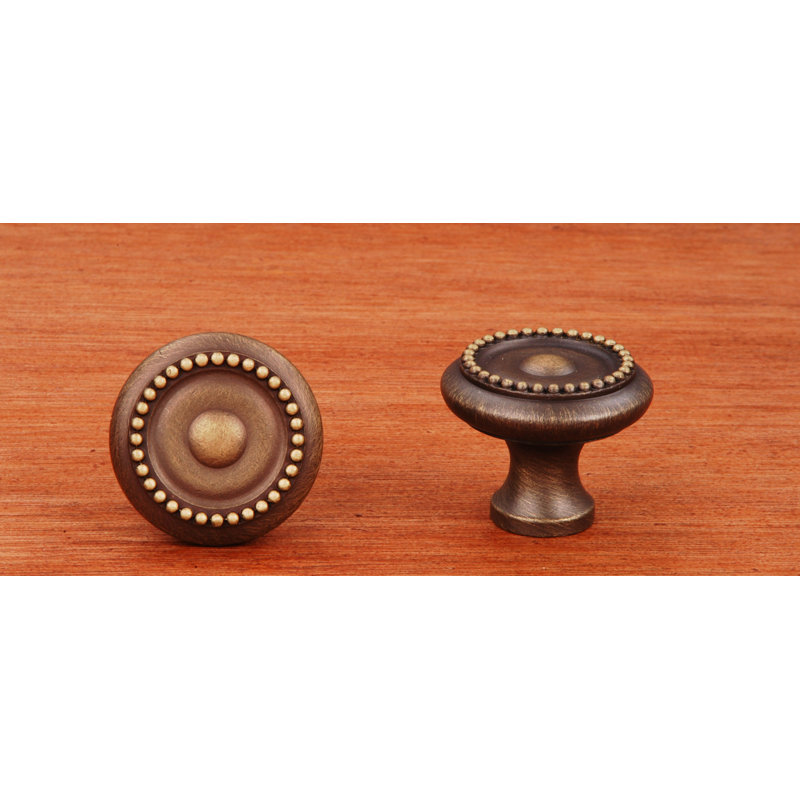 CK Series 1 1/4" Diameter Mushroom Knob, Antique English