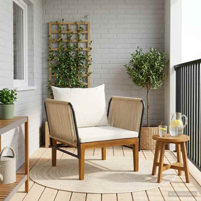 80 cm W Patio Sofa with Cushions