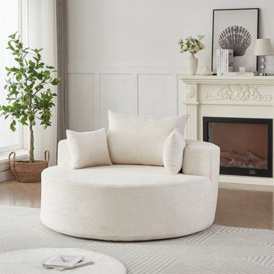 Canapé-lit simple en éponge de 55 pi, sans assemblage requis, canapé-lit moderne moelleux avec tissu chenille et dossier de soutien