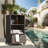 Outdoor Towel Rack For Pool Outdoor Pool Towel Storage Cabinet With Shelf & Drawer Pool Towel Valet Caddy With Rolling Wheels Wicker Pool Towel Holder With Cover For Poolside Hot Tub Espresso