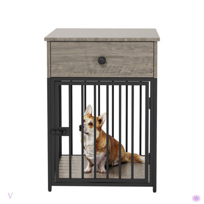 Mobilier pour cage à chien, niche pour chien, chenil décoratif avec tiroir