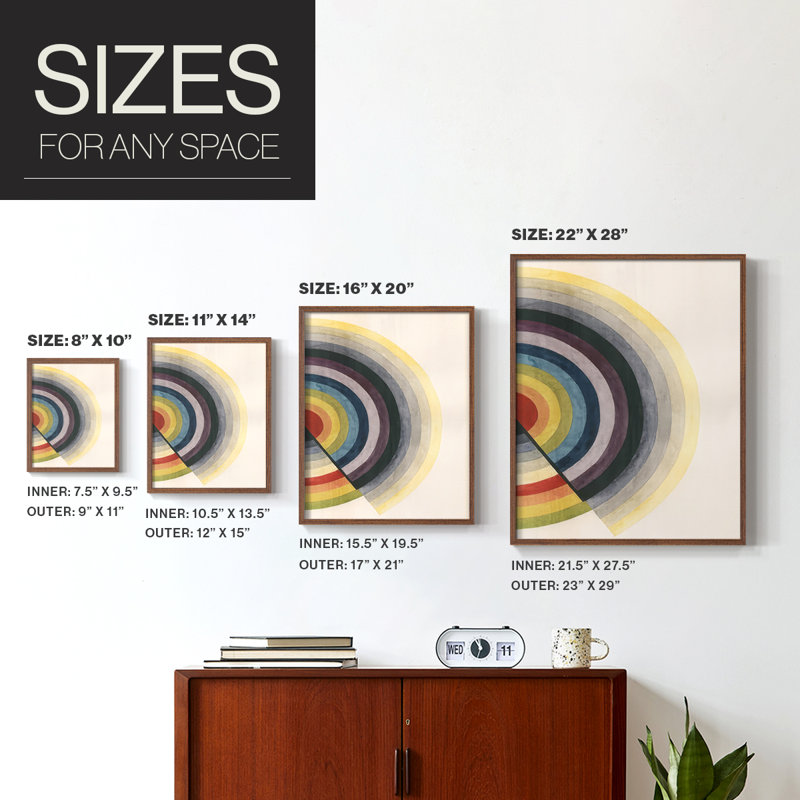 Rainbow Core Diptych II, reproduction encadrée - bois massif, H 15 po x l 12 po, Noyer
