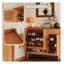 Meuble à chaussures japonais en bois d'ingénierie à conception cannelée de style japonais pour une décoration intérieure chaleureuse et naturelle