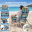 Chaise de plage portative 15 po de hauteur avec sangles de sac à dos, 5 positions réglables, chaise pliante d'extérieur-133488517