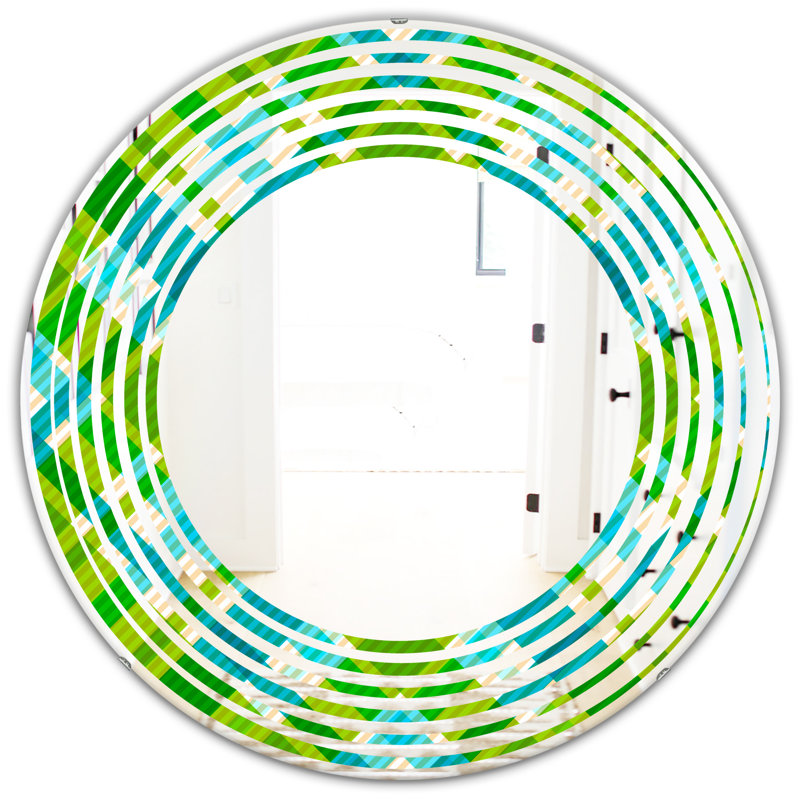 Miroir mural Wave Tartan, H 23,6 po x l 23,6 po