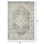 Tapis oriental bleu / crème en polypropylène tissé à la machine Aldolfo-554228740
