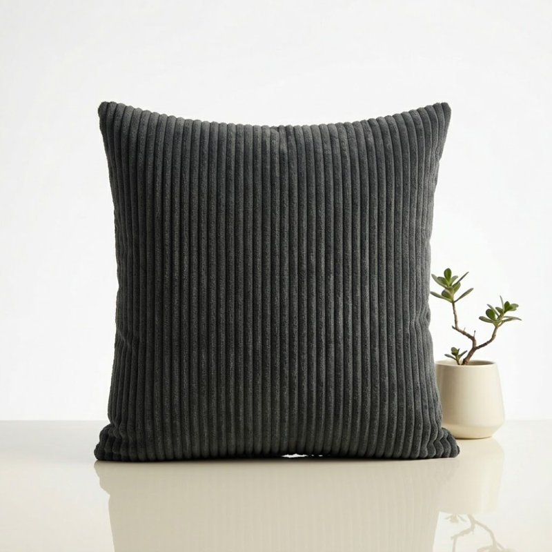 Pack Of 4 Corduroy Square Scatter Cushion Cover
