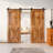 X Design Color Pine Wood Unassembled Door with Two Door Installation Hardware Kit-72589978-72589977