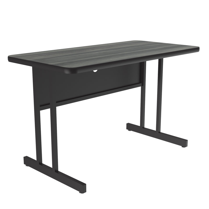 Steel Computer Desk, 29" H x 36" W x 24" D, New England Driftwood