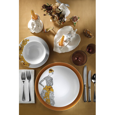 Piece Porcelain China Dinnerware Set - Service for 6
