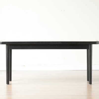 Lorien Wood Dining Bench With Rattan Detail And Solid Oak Construction