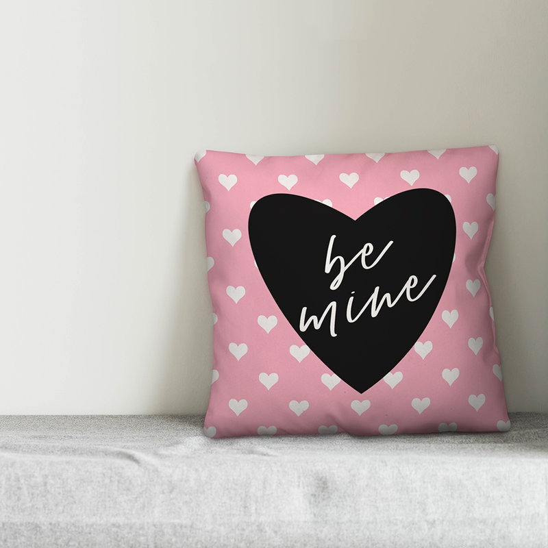  Coussin Be Be Mine Hearts, H 16 po x l 16 po