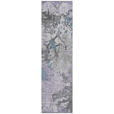 Machine Washable Indoor/Outdoor Chantille ACN2654 Abstract Rug