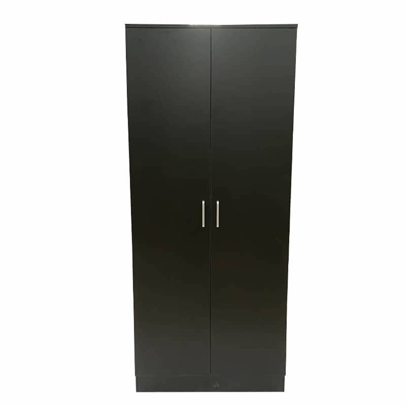 Laflipe 2 Door Manufactured Wood Wardrobe, Black