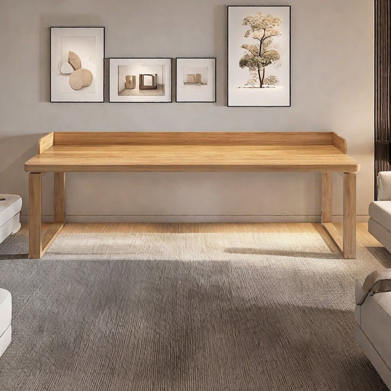 Bureau entièrement en bois massif, H 31,5 po x l 86,61 po x P 23,62 po