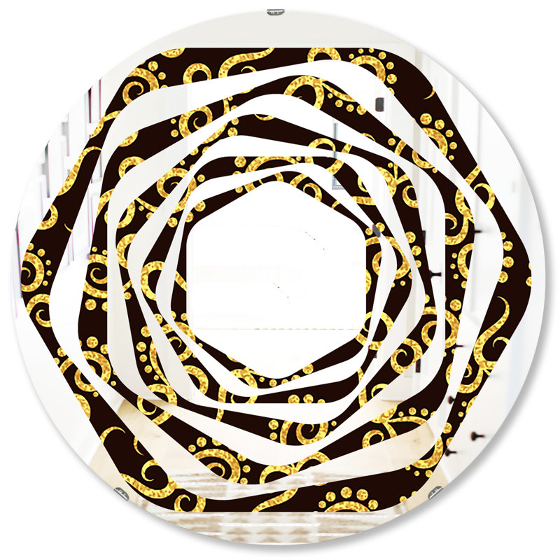 Miroir mural Whirl Swirl II, H 31,5 po x l po